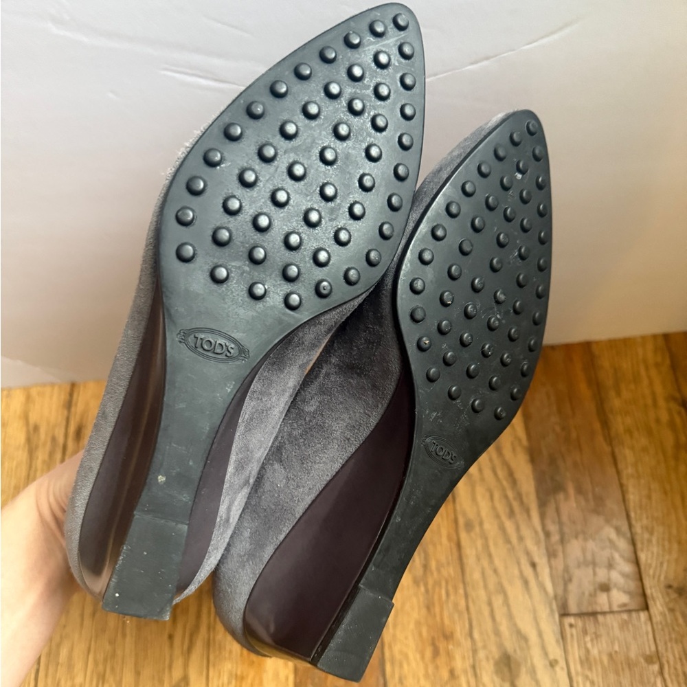 NEW unworn Tod’s grey suede wedges size 37 - Picture 10 of 12